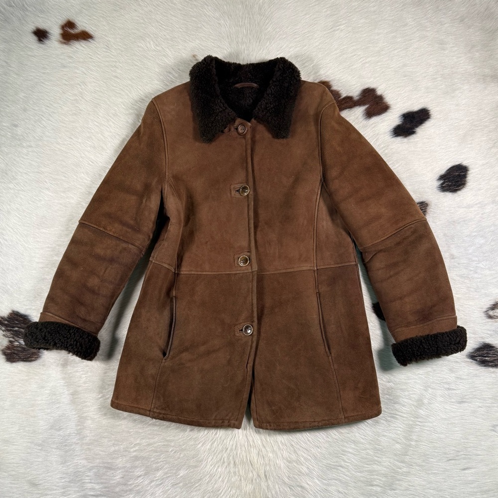Women's Brown Teddy Shearling Jacket - Classic Cozy Coat
